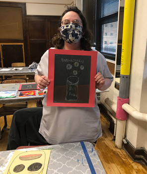 showing off project for art class | RRHSF